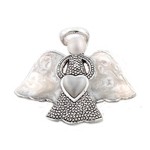 Silvertone Angel Brooch with Pearl Silvertone Angel Brooch with Pearl